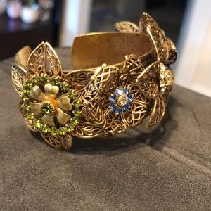 Anthropologie floral bracelet